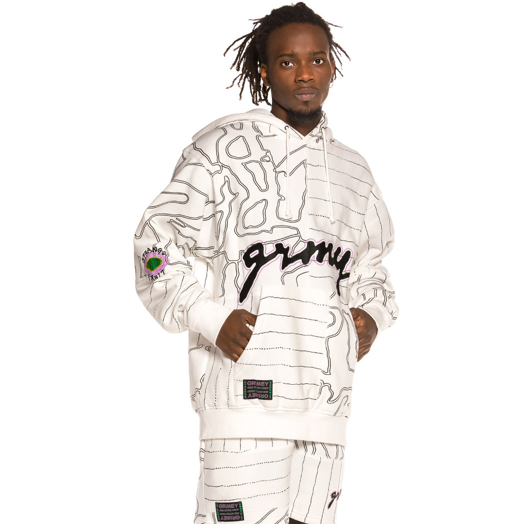 GRIMEY STRANGE FRUIT GRMY  HOODIE WHITE