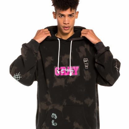 GRIMEY DAY DREAMER BLEACHED HOODIE BLEACHED BLACK