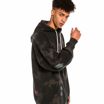 GRIMEY DAY DREAMER BLEACHED HOODIE BLEACHED BLACK