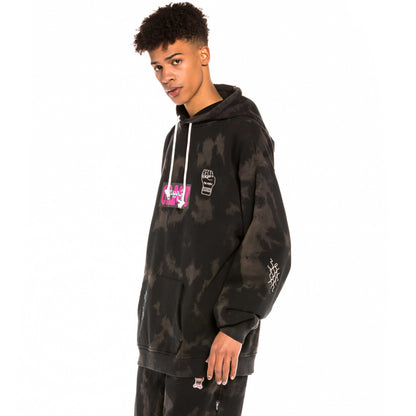 GRIMEY DAY DREAMER BLEACHED HOODIE BLEACHED BLACK