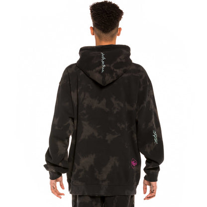 GRIMEY DAY DREAMER BLEACHED HOODIE BLEACHED BLACK
