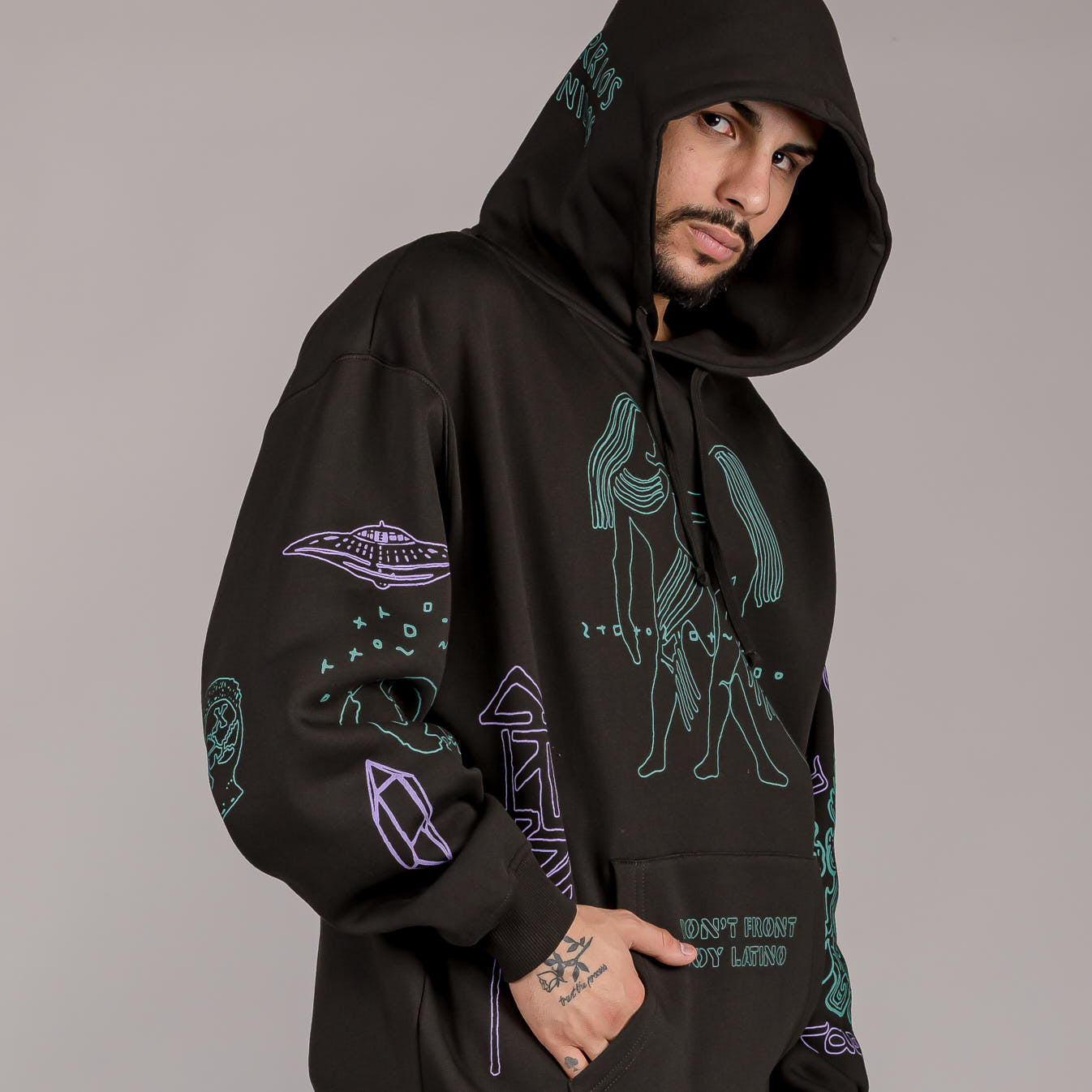 GRIMEY LOST BOYS HOODIE BLACK