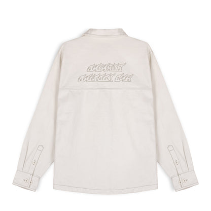 GRIMEY SNOW FOX CANVAS LONG SLEEVE SHIRT CREAM