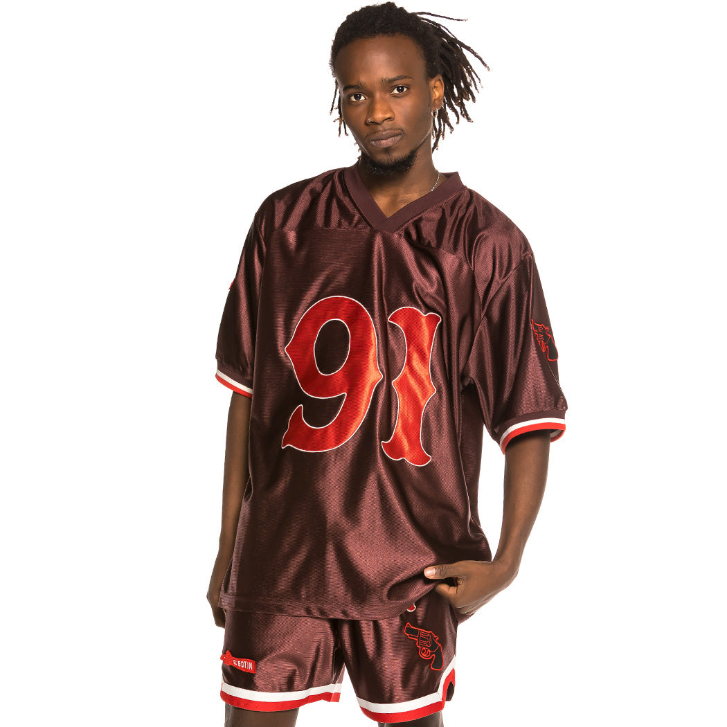 GRIMEY THE LOOT FOOTBALL JERSEY BROWN