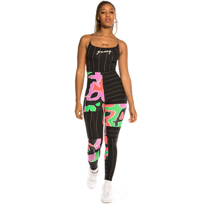 GRIMEY STRANGE FRUIT ALL OVER PRINT JUMPSUIIT BLACK