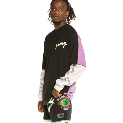 GRIMEY STRANGE FRUIT LONG SLEEVE TEE BLACK