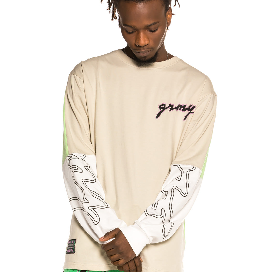 GRIMEY STRANGE FRUIT LONG SLEEVE SHIRT GREY