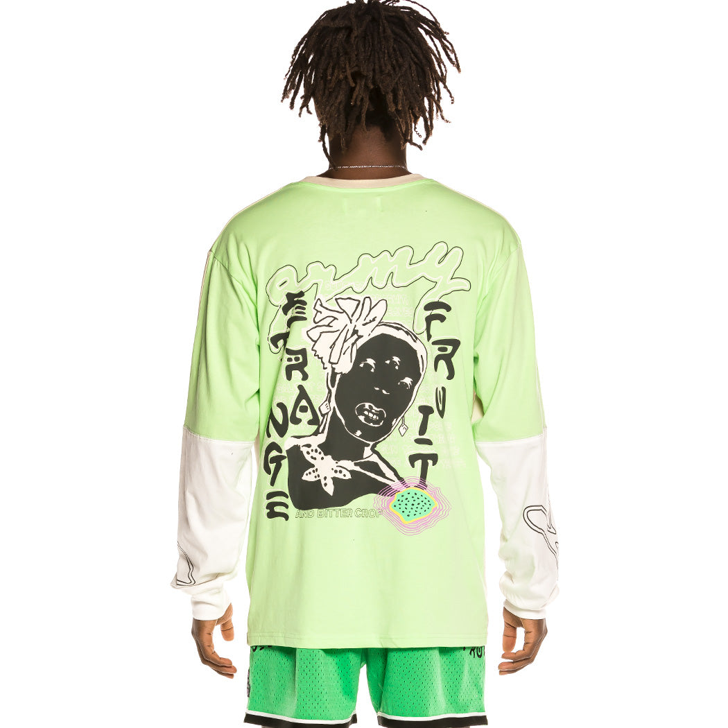 GRIMEY STRANGE FRUIT LONG SLEEVE SHIRT GREY