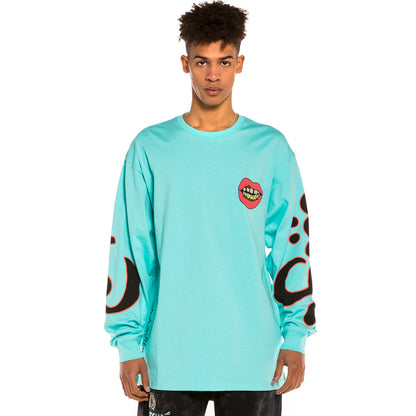 GRIMEY DAY DREAMER LONG SLEEVE TEE BLUE