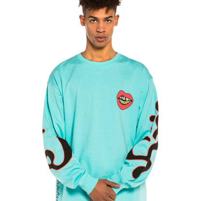 GRIMEY DAY DREAMER LONG SLEEVE TEE BLUE