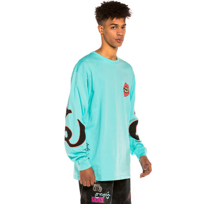 GRIMEY DAY DREAMER LONG SLEEVE TEE BLUE