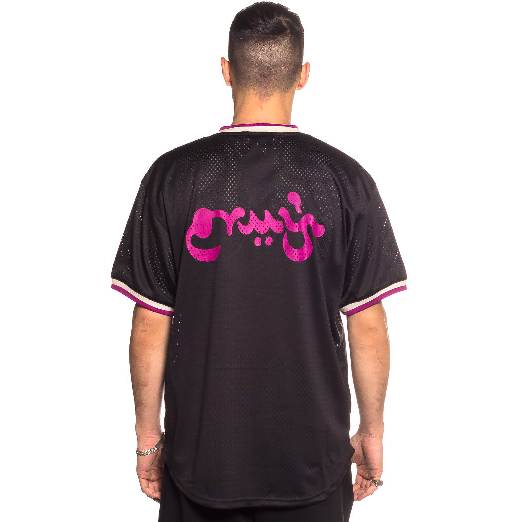 GRIMEY HOPE UNSEEN V NECK MESH TEE BLACK