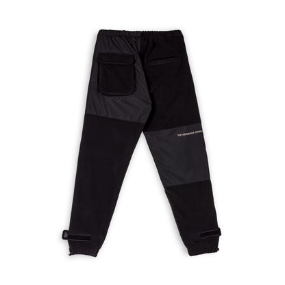 GRIMEY SNOW FOX POLAR FLEECE TRACK PANTS BLACK