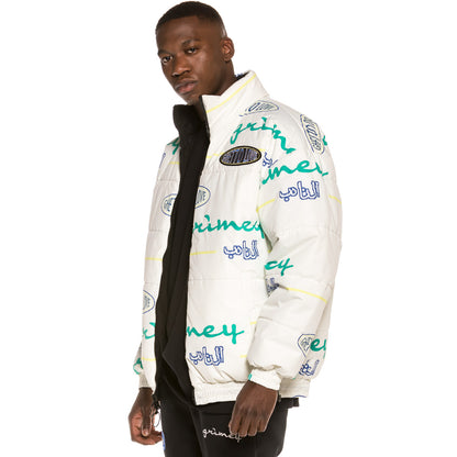 GRIMEY ARCH RIVAL REVERSIBLE PUFFY JACKET BLK