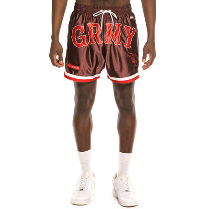 GRIMEY THE LOOT RUNNING SHORTS BROWN