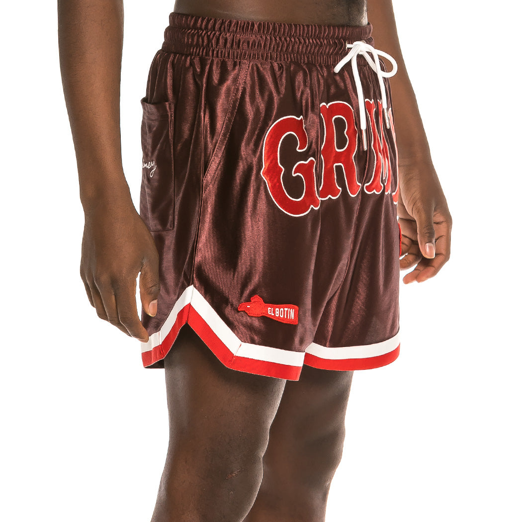 GRIMEY THE LOOT RUNNING SHORTS BROWN