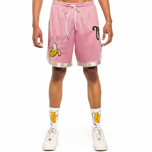 GRIMEY JUNGLE PUNCH RUNNING SHORTS PINK