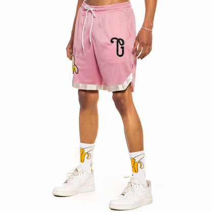 GRIMEY JUNGLE PUNCH RUNNING SHORTS PINK