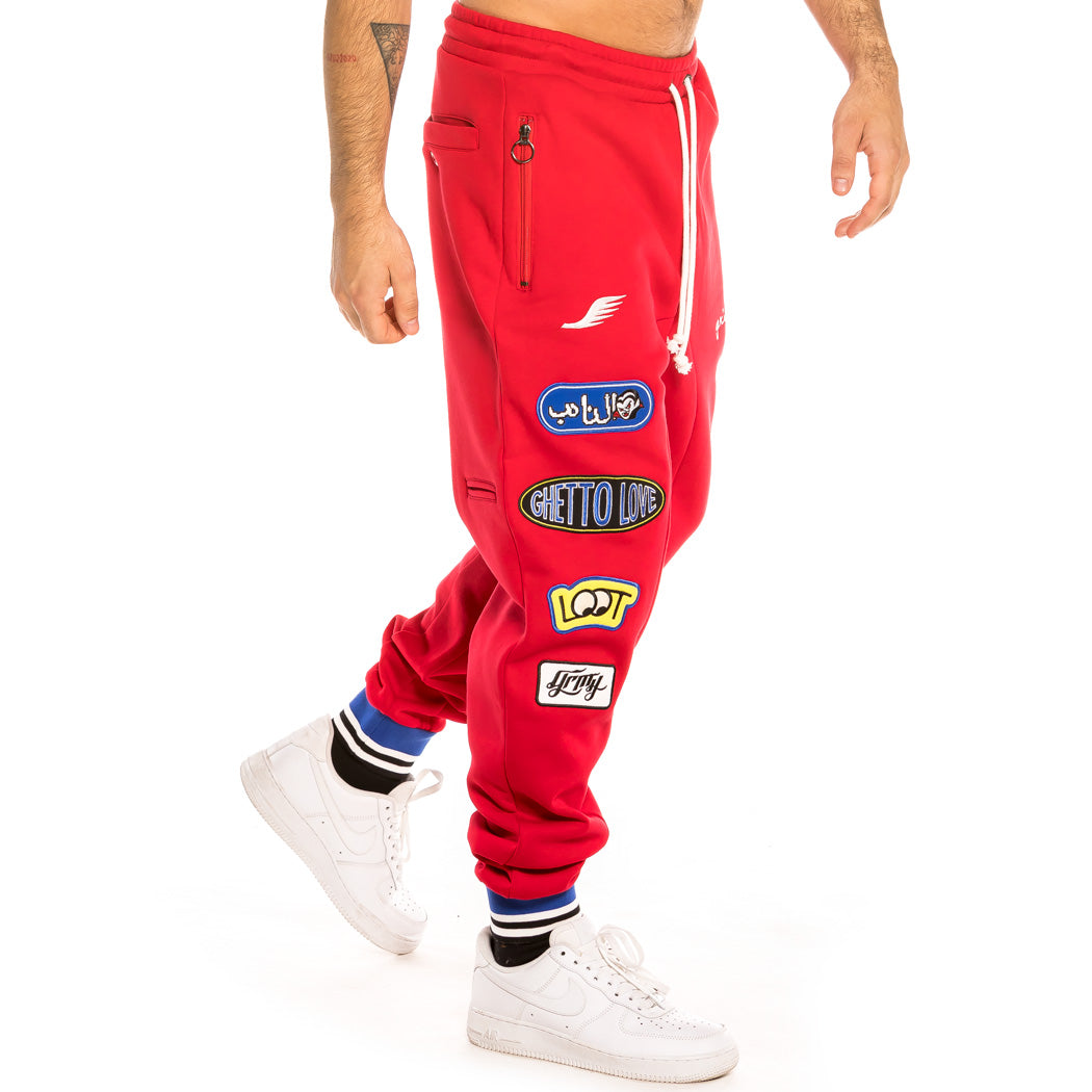 GRIMEY ARCH RIVAL SWEATPANTS RED