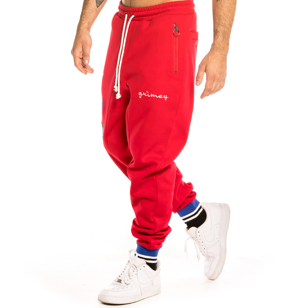 GRIMEY ARCH RIVAL SWEATPANTS RED