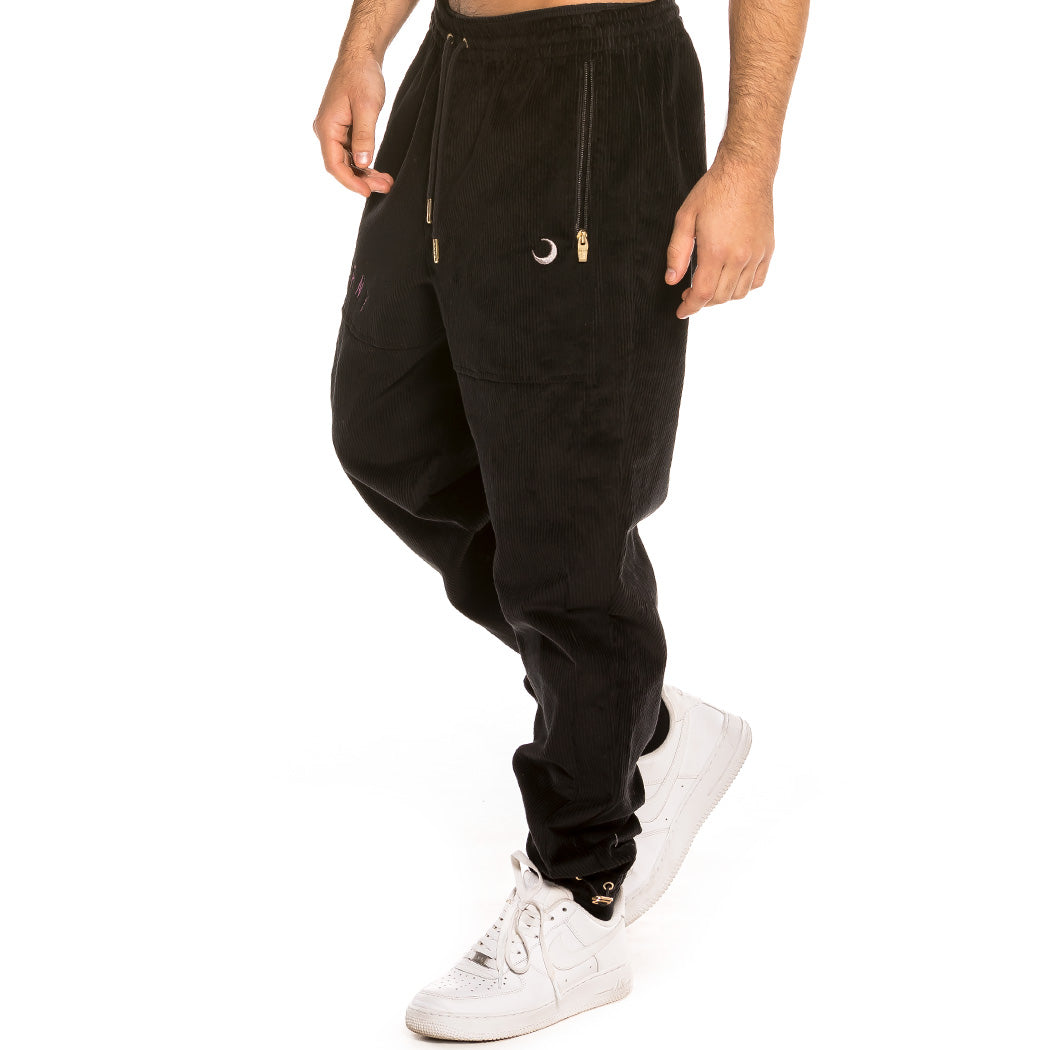 GRIMEY NITE MARAUDER CORDUROY TRACK PANTS BLK – Grimey Store