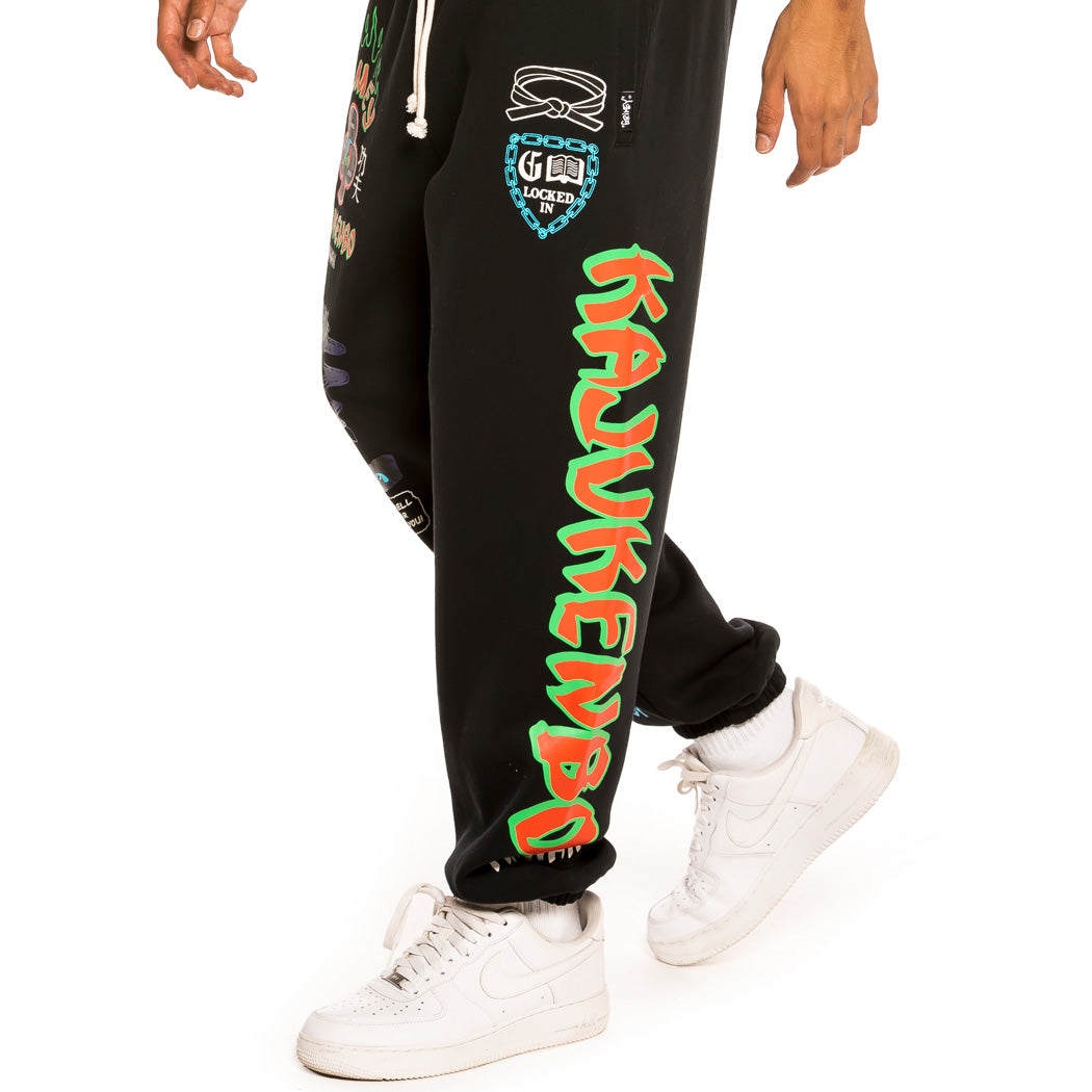 GRIMEY DESTROY ALL FEAR SWEATPANTS BLACK