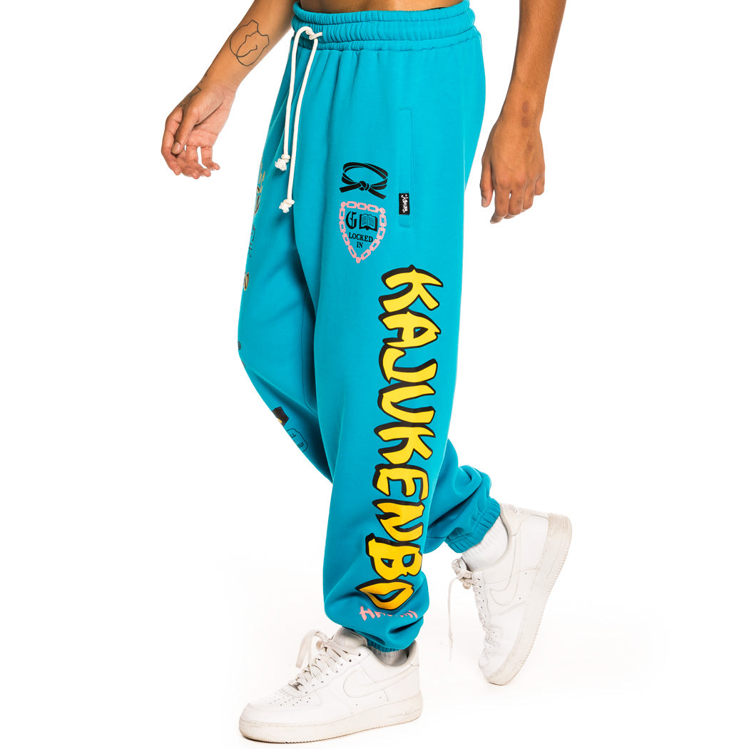 GRIMEY DESTROY ALL FEAR SWEATPANTS BLUE