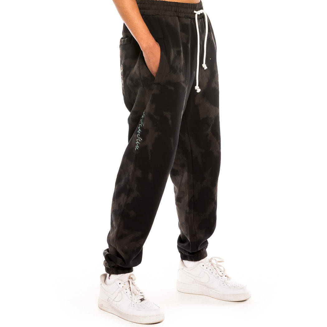 Black outlet sweatpants bleached