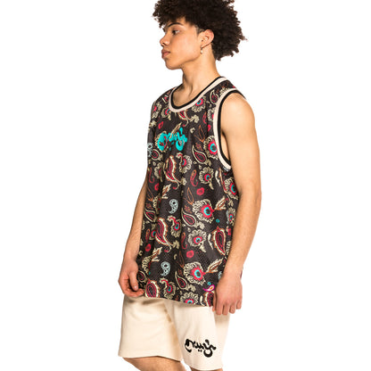 GRIMEY HOPE UNSEEN ALL OVER PRINT MESH TANK TOP BLACK