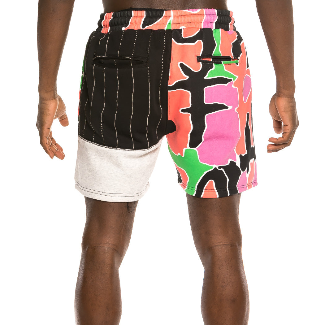 GRIMEY STRANGE FRUIT ALL OVER PRINT SWEATSHORTS BLACK