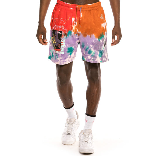 GRIMEY LIVEUTION MAGIC 4 RESISTANCE TIE DYE SWEATSHORTS TIE DYE