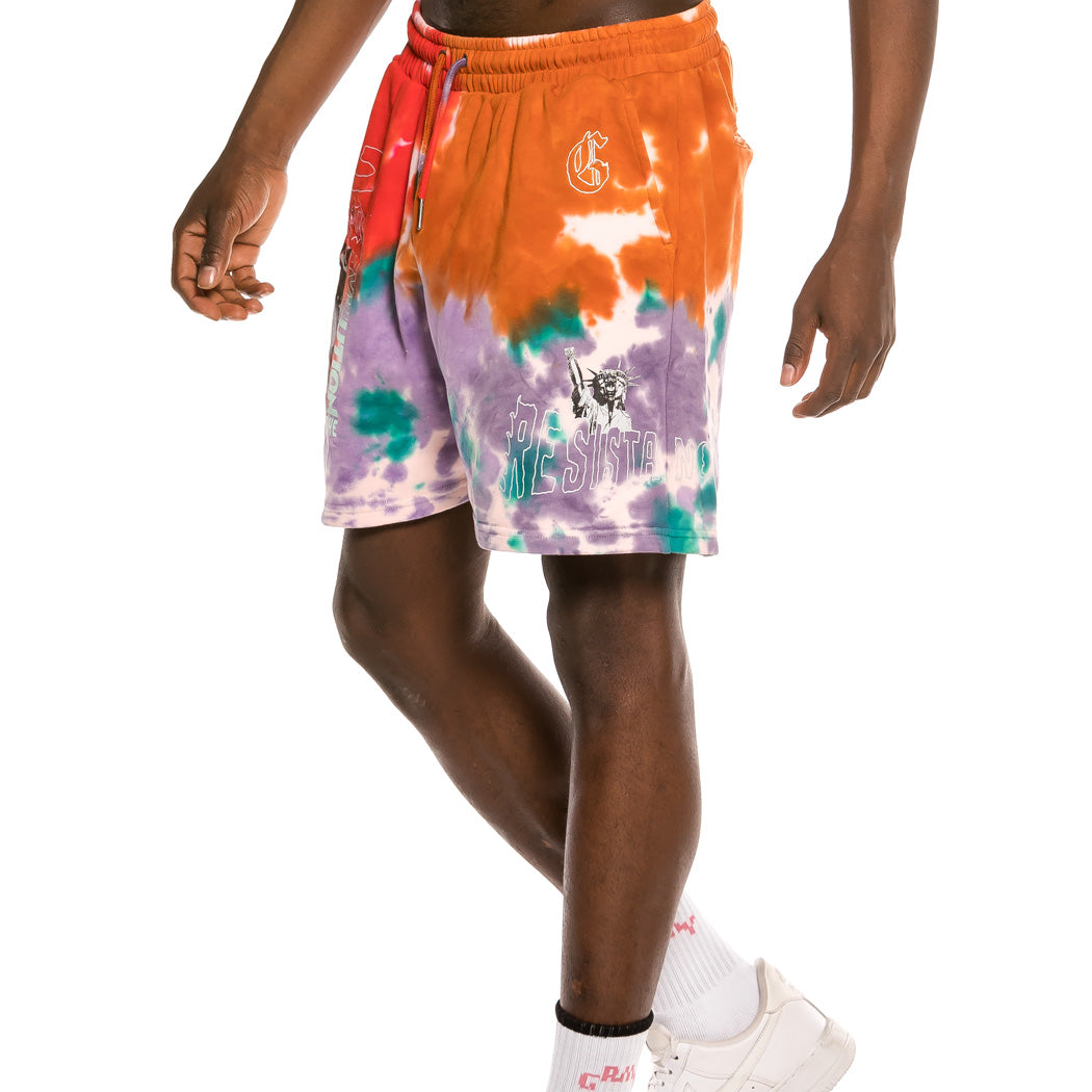 GRIMEY LIVEUTION MAGIC 4 RESISTANCE TIE DYE SWEATSHORTS TIE DYE