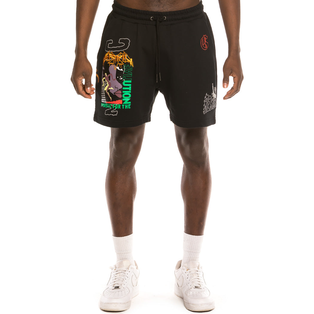 GRIMEY LIVEUTION SWEATSHORTS BLACK