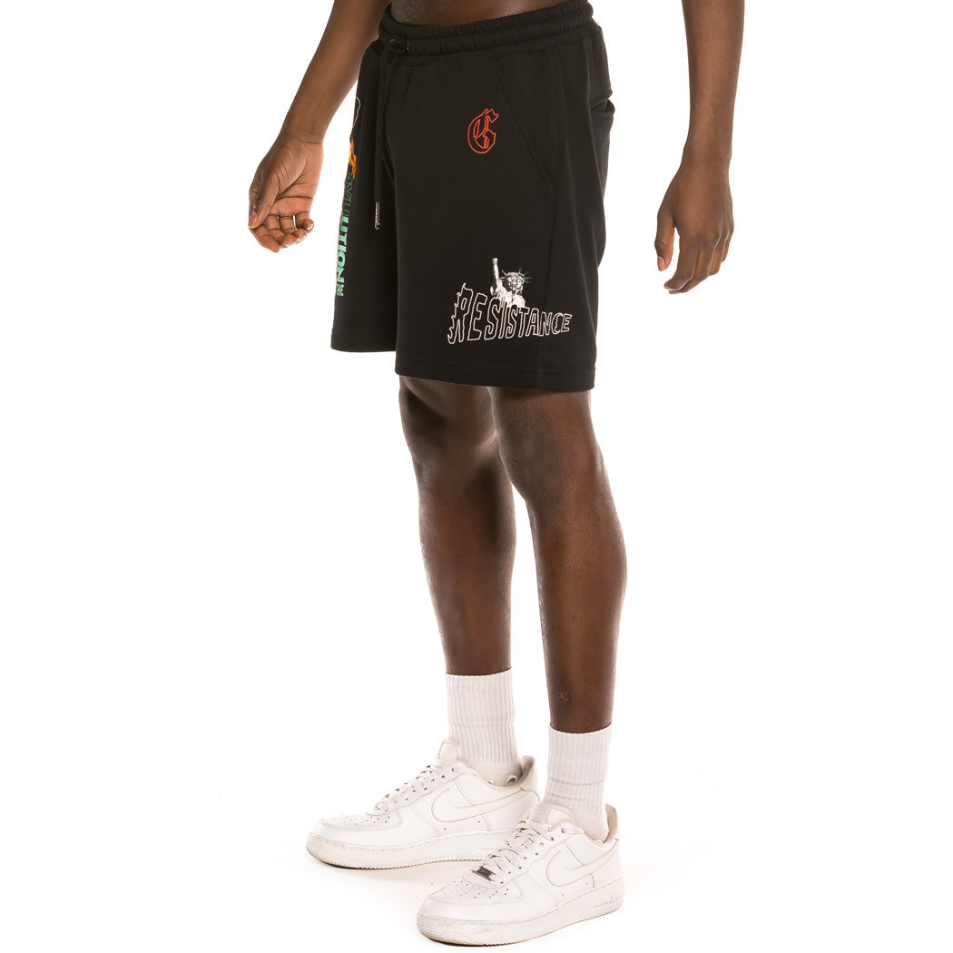 GRIMEY LIVEUTION SWEATSHORTS BLACK