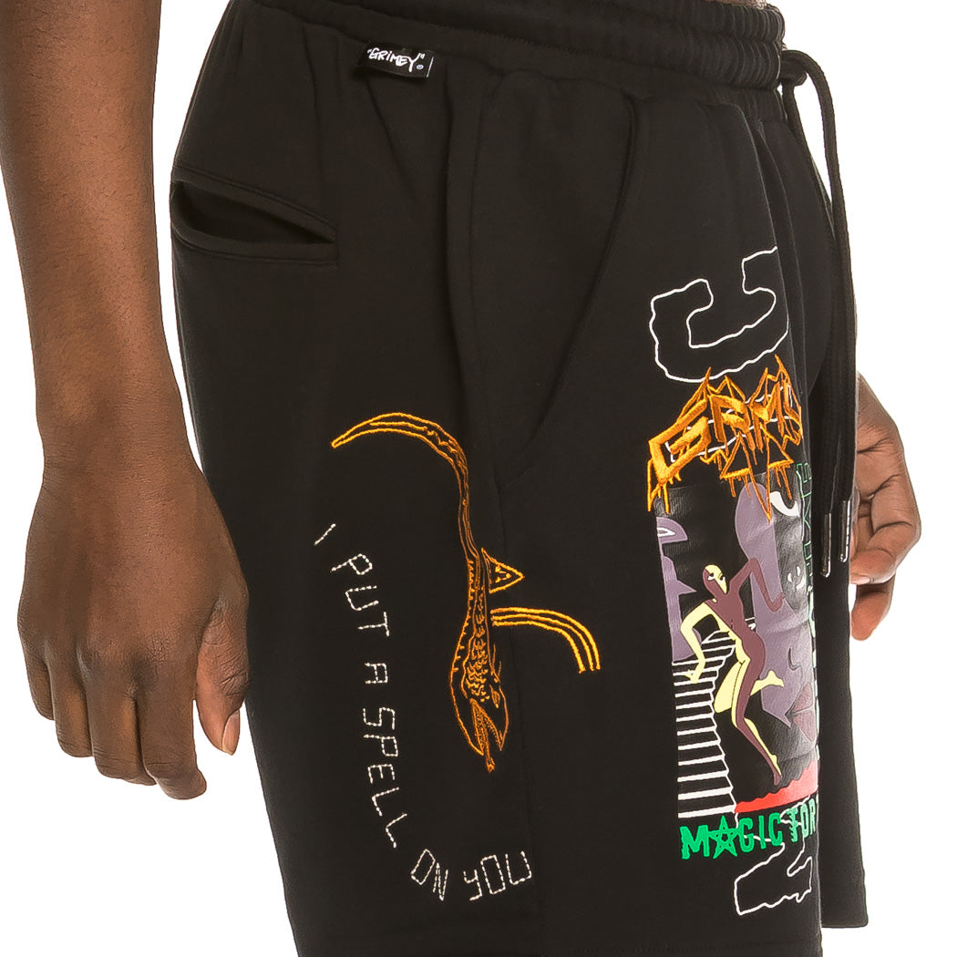 GRIMEY LIVEUTION SWEATSHORTS BLACK