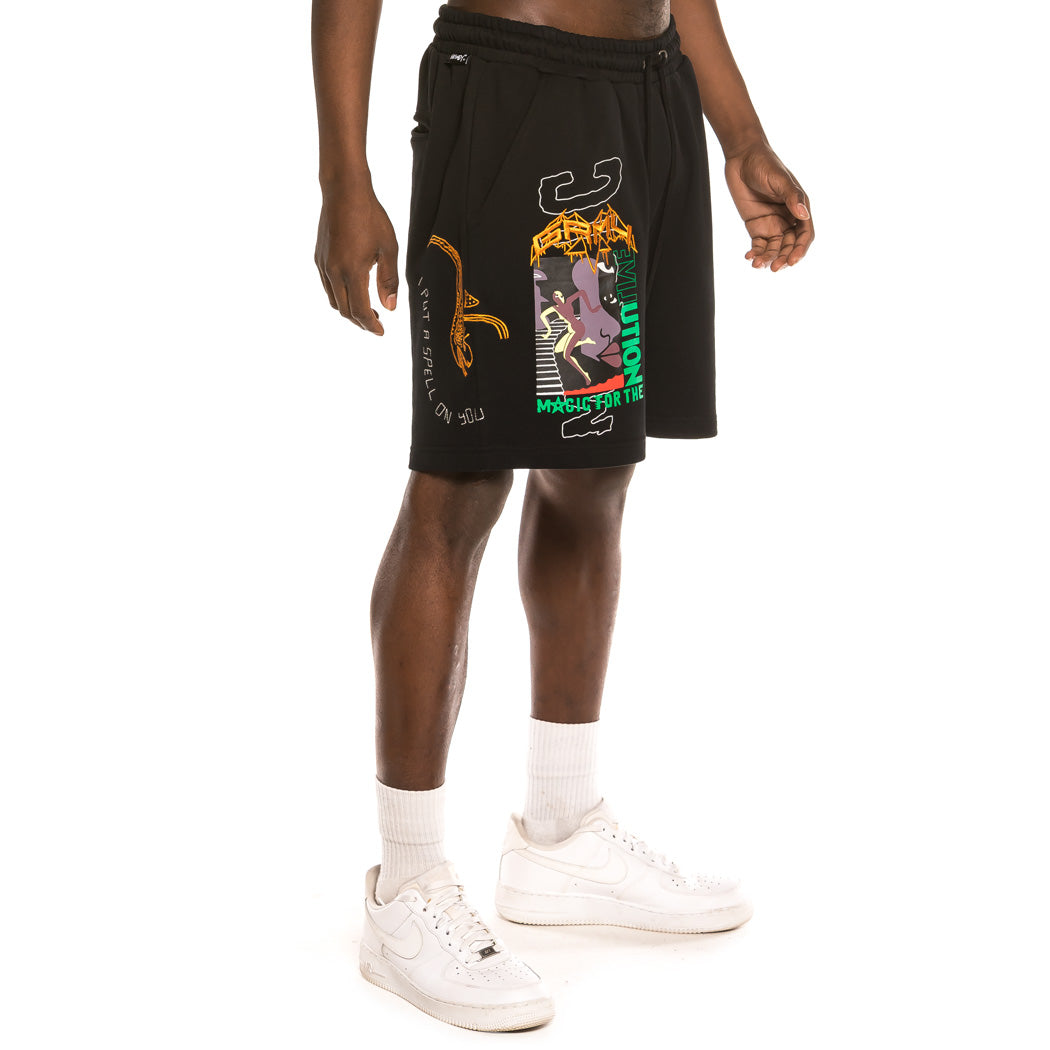 GRIMEY LIVEUTION SWEATSHORTS BLACK