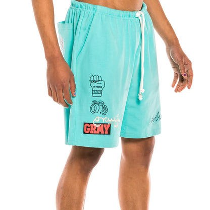 GRIMEY DAY DREAMER SWEATSHORTS BLUE