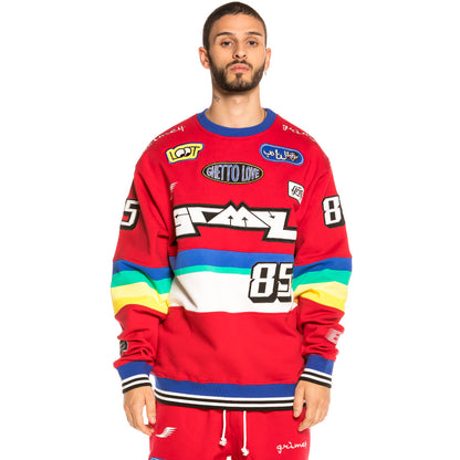 GRIMEY ARCH RIVAL CREWNECK RED