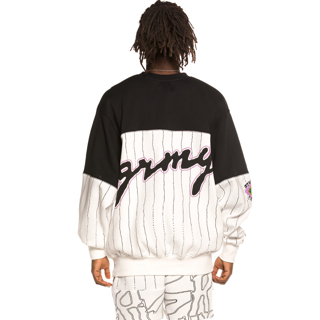 GRIMEY STRANGE FRUIT ALL OVER PRINT CREWNECK WHITE