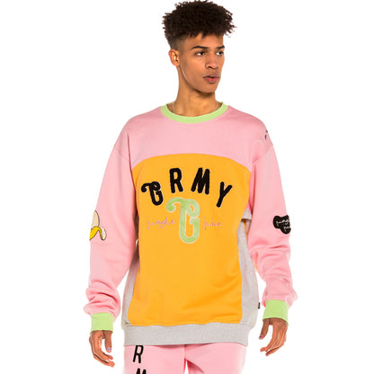 GRIMEY JUNGLE PUNCH BICOLOR CREWNECK PINK