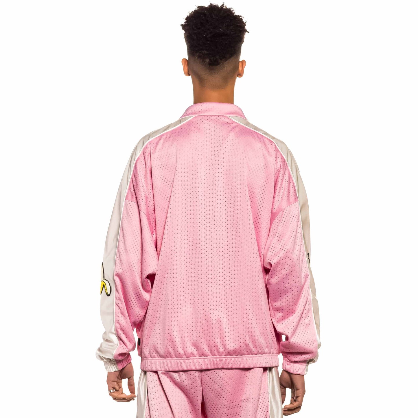 GRIMEY JUNGLE PUNCH MESH TRACK JACKET PINK