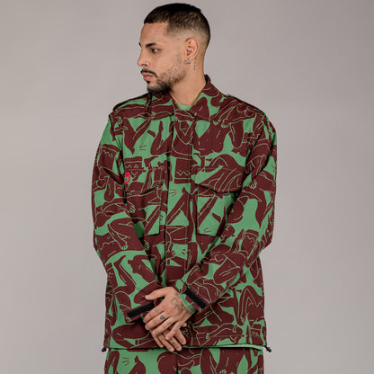 GRIMEY LUST MANTRA TRACK JACKET GREEN